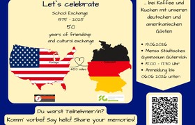 Einladung Ehemalige 50-jähriges Jubiläum USA-Austausch